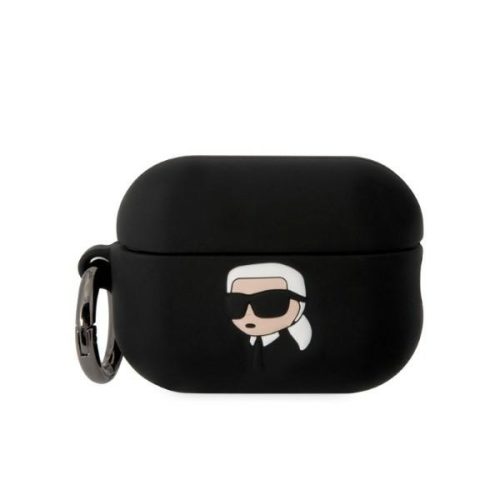 Karl Lagerfeld Airpods Pro 2 Silicone Karl Head 3D (KLAP2RUNIKK) tok, fekete