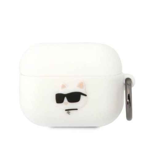 Karl Lagerfeld 3D Logo NFT Choupette Head Silicone Case AirPods Pro (KLAPRUNCHH) tok, fehér