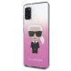 Karl Lagerfeld Samsung Galaxy A41 Ikonik Full Body (KLHCA41TRDFKPI) hátlap, tok, rózsaszín