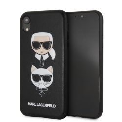   Karl Lagerfeld iPhone Xr Karl and Choupette (KLHCI61KICKC) hátlap, tok, fekete