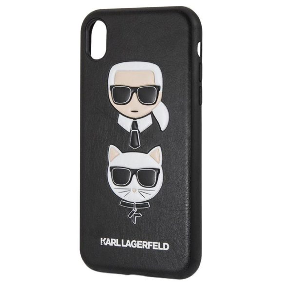 Karl Lagerfeld iPhone Xr Karl and Choupette (KLHCI61KICKC) hátlap, tok, fekete