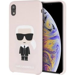   Karl Lagerfeld iPhone Xr Silicone Karl Iconic Full Body (KLHCI61SLFKPI) hátlap, tok, rózsaszín