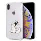 Karl Lagerfeld iPhone Xs Max Fun Choupette Hard (KLHCI65CFNRC) hátlap, tok, átlátszó