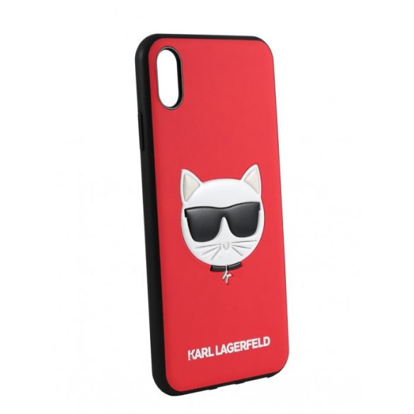 Karl Lagerfeld Choupette iPhone Xs Max (KLHCI65GLRE) hátlap, tok, piros