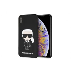   Karl Lagerfeld iPhone Xs Max Silicone Karl Iconic Full Body (KLHCI65SLFKBK) hátlap, tok, fekete