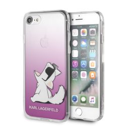   Karl Lagerfeld iPhone 7/8 Fun Choupette Glasses Hard (KLHCI8CFNRCPI) hátlap, tok, rózsaszín