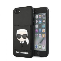   Karl Lagerfeld iPhone 7/8/SE (2020) CardSlot (KLHCI8CSKCBK) hátlap, tok, fekete