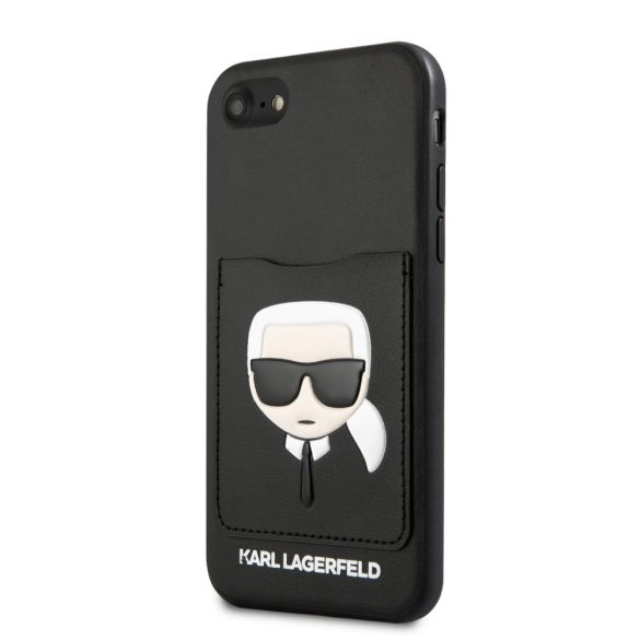 Karl Lagerfeld iPhone 7/8/SE (2020) CardSlot (KLHCI8CSKCBK) hátlap, tok, fekete