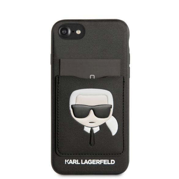 Karl Lagerfeld iPhone 7/8/SE (2020) CardSlot (KLHCI8CSKCBK) hátlap, tok, fekete