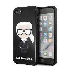   Karl Lagerfeld iPhone 7/8 Glitter Iconic Full Body (KLHCI8DLFKBK) hátlap, tok, fekete