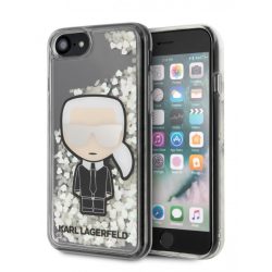   Karl Lagerfeld iPhone 7/8/SE (2020) Iconic Glitter (KLHCI8GLGIRKL) hátlap, tok, fekete