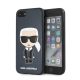 Karl Lagerfeld iPhone 7/8 Embossed Cover (KLHCI8IKPUBL) hátlap, tok, sötétkék