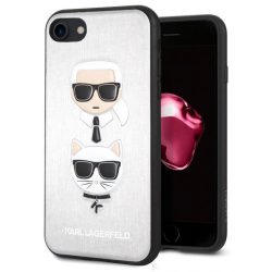   Karl Lagerfeld iPhone 6/7/8 Karl and Choupette (KLHCI8KACHSI) hátlap, tok, ezüst