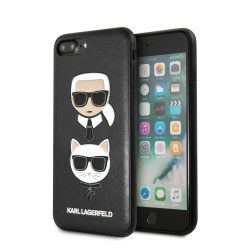   Karl Lagerfeld Karl and Choupette iPhone 7 Plus/8 Plus (KLHCI8LKICKC) hátlap, tok, fekete