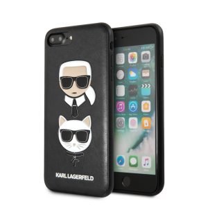 Karl Lagerfeld Karl and Choupette iPhone 7 Plus/8 Plus (KLHCI8LKICKC) hátlap, tok, fekete