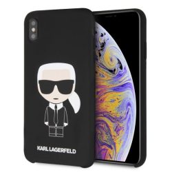   Karl Lagerfeld iPhone 7/8/SE (2020) Silicone Karl Iconic Full Body (KLHCI8SLFKBK) hátlap, tok, fekete