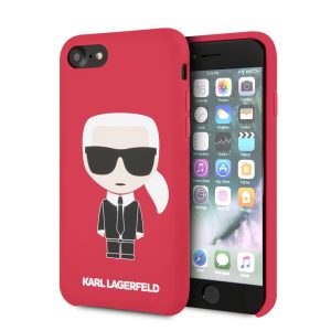 Karl Lagerfeld iPhone 7/8/SE (2020) Silicone Karl Iconic Full Body (KLHCI8SLFKRE) hátlap, tok, piros