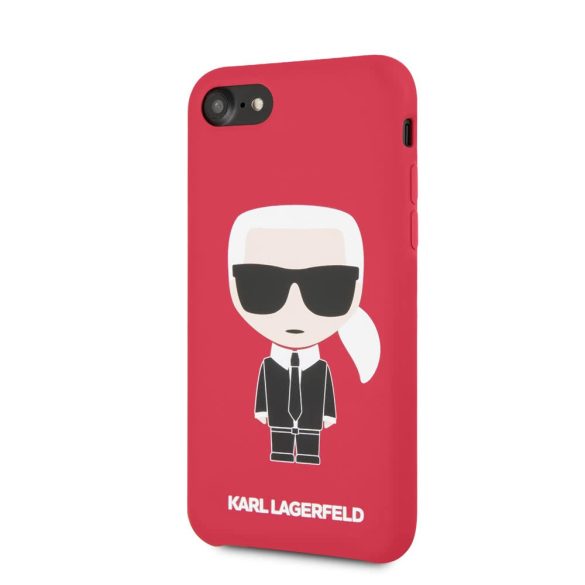 Karl Lagerfeld iPhone 7/8/SE (2020) Silicone Karl Iconic Full Body (KLHCI8SLFKRE) hátlap, tok, piros