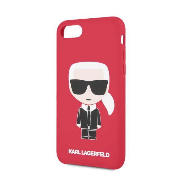 Karl Lagerfeld iPhone 7/8/SE (2020) Silicone Karl Iconic Full Body (KLHCI8SLFKRE) hátlap, tok, piros