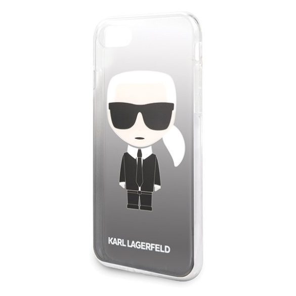 Karl Lagerfeld iPhone 7/8/SE (2020) Ikonik Full Body (KLHCI8TRDFKBK) hátlap, tok, fekete