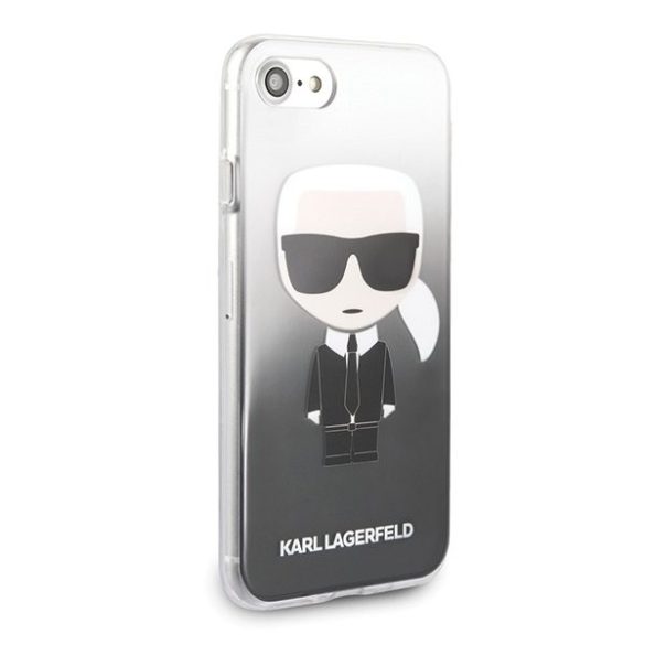 Karl Lagerfeld iPhone 7/8/SE (2020) Ikonik Full Body (KLHCI8TRDFKBK) hátlap, tok, fekete