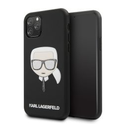   Karl Lagerfeld iPhone 11 Pro Layers Glitter Iconic (KLHCN58GLBK) hátlap, tok, fekete