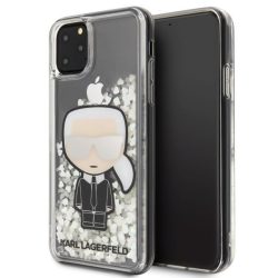   Karl Lagerfeld iPhone 11 Pro Iconic Glitter (KLHCN58GLGIRKL) hátlap, tok, átlátszó