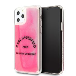   Karl Lagerfeld iPhone 11 Pro Glow in The Dark (KLHCN58GLTRSL) hátlap, tok, rózsaszín