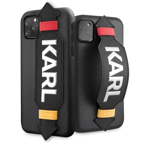 Karl Lagerfeld iPhone 11 Pro Strap Cover (KLHCN58HDAWBK) hátlap, tok, fekete