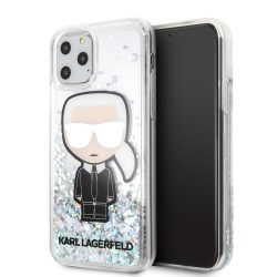   Karl Lagerfeld iPhone 11 Pro Liquid Glitter Karl Iconic (KLHCN58LGIRKL) hátlap, tok, színes