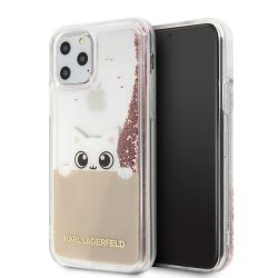   Karl Lagerfeld iPhone 11 Pro Peek-A-Boo Liquid Glitter (KLHCN58PABGNU) hátlap, tok, rózsaszín