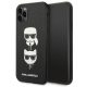 Karl Lagerfeld iPhone 11 Pro Saffiano Karl & Choupette Head (KLHCN58SAKICKCBK) hátlap, tok, fekete