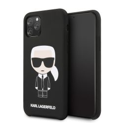   Karl Lagerfeld iPhone 11 Pro Silicone Karl Iconic Full Body (KLHCN58SLFKBK) hátlap, tok, fekete