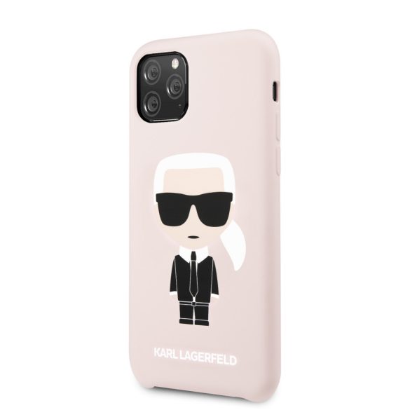 Karl Lagerfeld iPhone 11 Pro Silicone Karl Iconic Full Body (KLHCN58SLFKPI) hátlap, tok, rózsaszín