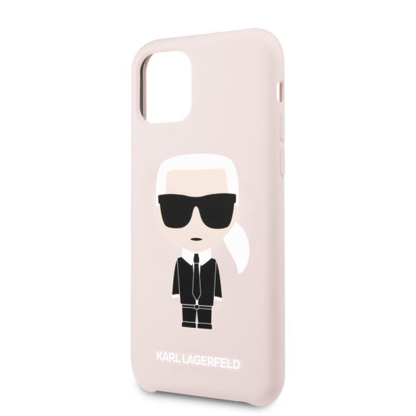 Karl Lagerfeld iPhone 11 Pro Silicone Karl Iconic Full Body (KLHCN58SLFKPI) hátlap, tok, rózsaszín