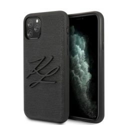   Karl Lagerfeld iPhone 11 Pro Lizard (KLHCN58TJKBK) hátlap, tok, fekete