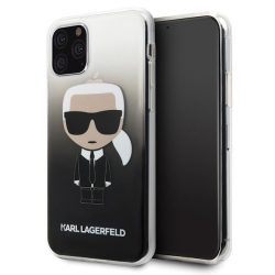   Karl Lagerfeld iPhone 11 Pro Ikonik Full Body (KLHCN58TRDFKBK) hátlap, tok, fekete