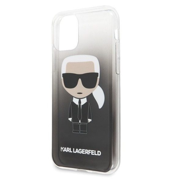 Karl Lagerfeld iPhone 11 Pro Ikonik Full Body (KLHCN58TRDFKBK) hátlap, tok, fekete