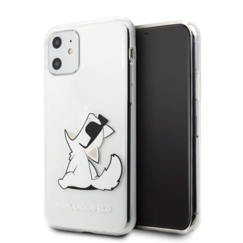 Karl Lagerfeld iPhone 11 Fun Choupette Hard (KLHCN61CFNRC) hátlap, tok, átlátszó