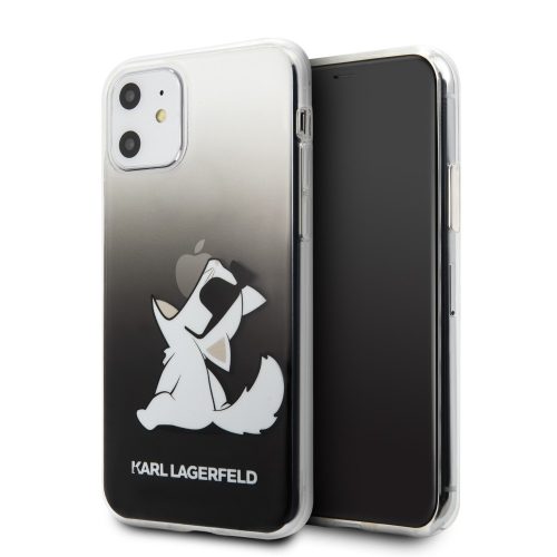 Karl Lagerfeld iPhone 11 Fun Choupette Hard (KLHCN61CFNRCBK) hátlap, tok, fekete