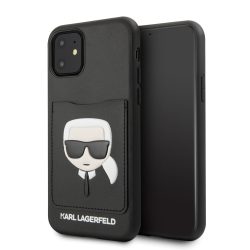   Karl Lagerfeld iPhone 11 CardSlot (KLHCN61CSKCBK) hátlap, tok, fekete