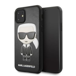   Karl Lagerfeld iPhone 11 Embossed Cover (KLHCN61IKPUBK) hátlap, tok, fekete