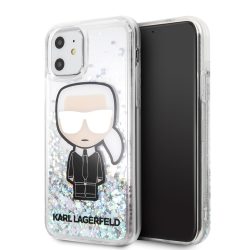   Karl Lagerfeld iPhone 11 Iridescente Iconic Glitter (KLHCN61LGIRKL) hátlap, tok, átlátszó