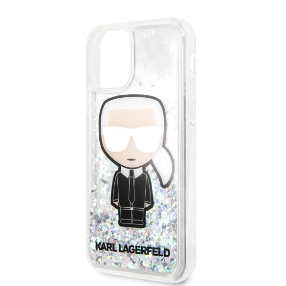 Karl Lagerfeld iPhone 11 Iridescente Iconic Glitter (KLHCN61LGIRKL) hátlap, tok, átlátszó