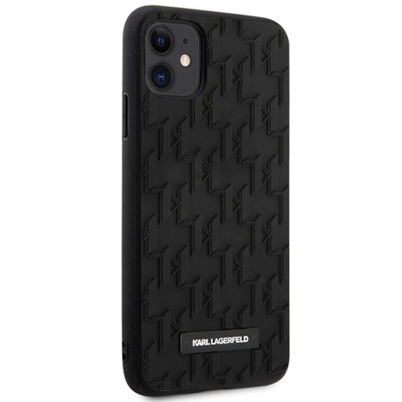 Karl Lagerfeld iPhone 11/Xr 3D Monogram (KLHCN61RUPKLPK) hátlap, tok, fekete