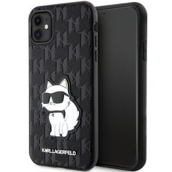   Karl Lagerfeld iPhone 11/Xr Saffiano Monogram Choupette (KLHCN61SAKHPCK) hátlap, tok, fekete