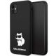 Karl Lagerfeld iPhone 11 Silicone Choupette (KLHCN61SNCHBCK) hátlap, tok, fekete