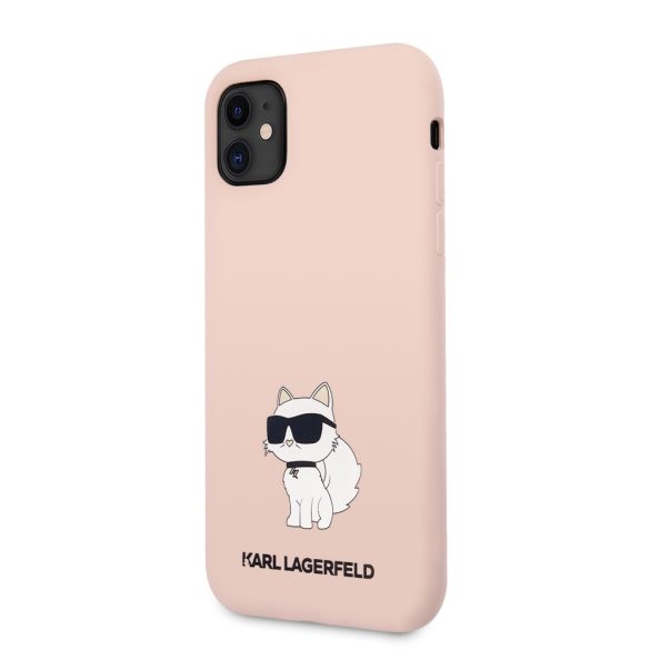 Karl Lagerfeld iPhone 11 Silicone Choupette (KLHCN61SNCHBCP) hátlap, tok, rózsaszín