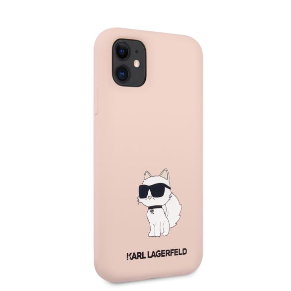 Karl Lagerfeld iPhone 11 Silicone Choupette (KLHCN61SNCHBCP) hátlap, tok, rózsaszín