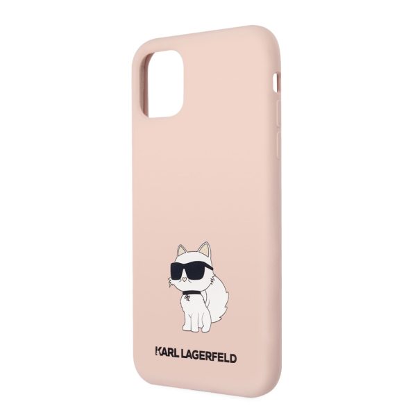 Karl Lagerfeld iPhone 11 Silicone Choupette (KLHCN61SNCHBCP) hátlap, tok, rózsaszín